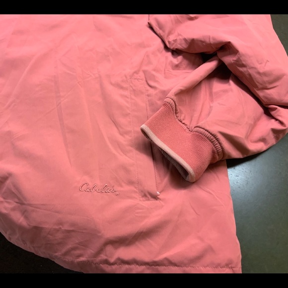 Cabela Women's V neckline Pink Track Jacket - Picture 3 of 6